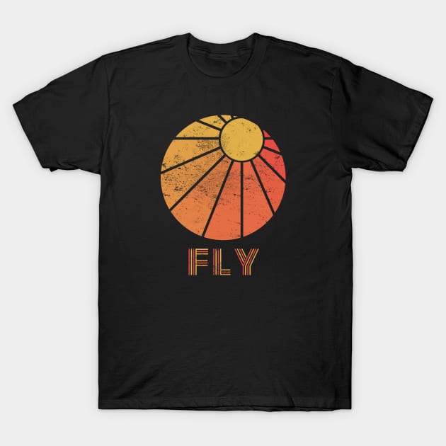 Retro Fly - Paragliding/Hang Gliding T-Shirt by TheWanderingFools